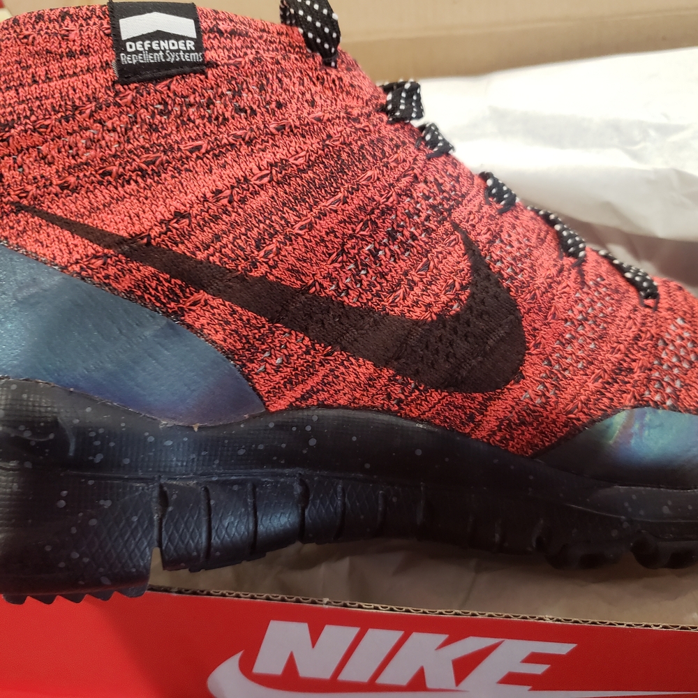 Nike Defender Red and Black Knit Sneakers